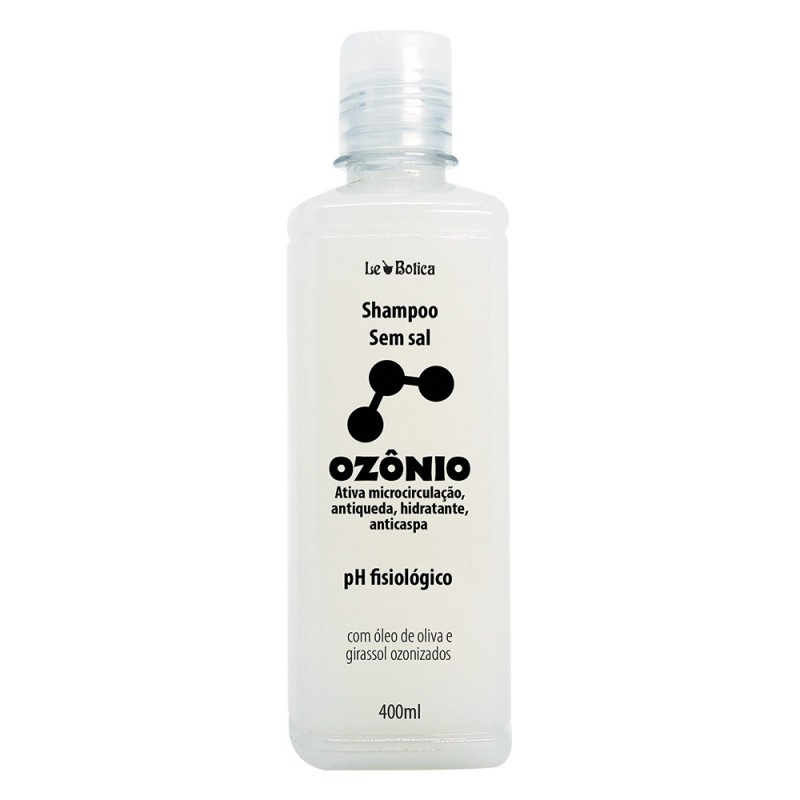 Shampoo Ozônio Vegano sem Sal pH Fisiológico - Para Cabelos Danificados e Quebradiços - Antiquedas Hidratante Anticaspa Antifrizz Lucy's 400ml