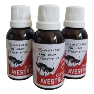 Kit óleo de avestruz 3 unidades de 30ml (saúde da terra)