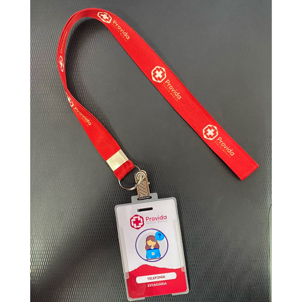 Crachá em PVC personalizado + Cordão Personalizado 20mm em Oferta na Shopee