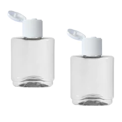 50 Mini Frasquinhos Frasco de Plástico Retangular 35ml c/ Tampa Fliptop p/ Cremes Rep de Pontas etc