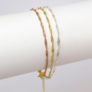 Pulseira Feminina com Corrente de Três Cores Ouro Rose, Ouro 18k e Prata em Oferta na Shopee