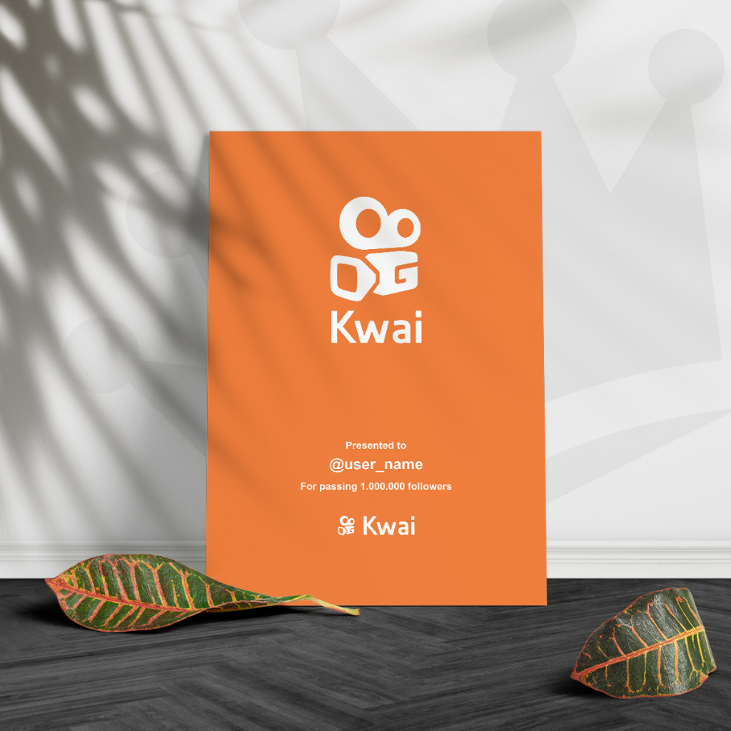 Placa Comemorativa Inscritos Kwai Personalizado - Tamanho 28x40cm - Redes Sociais