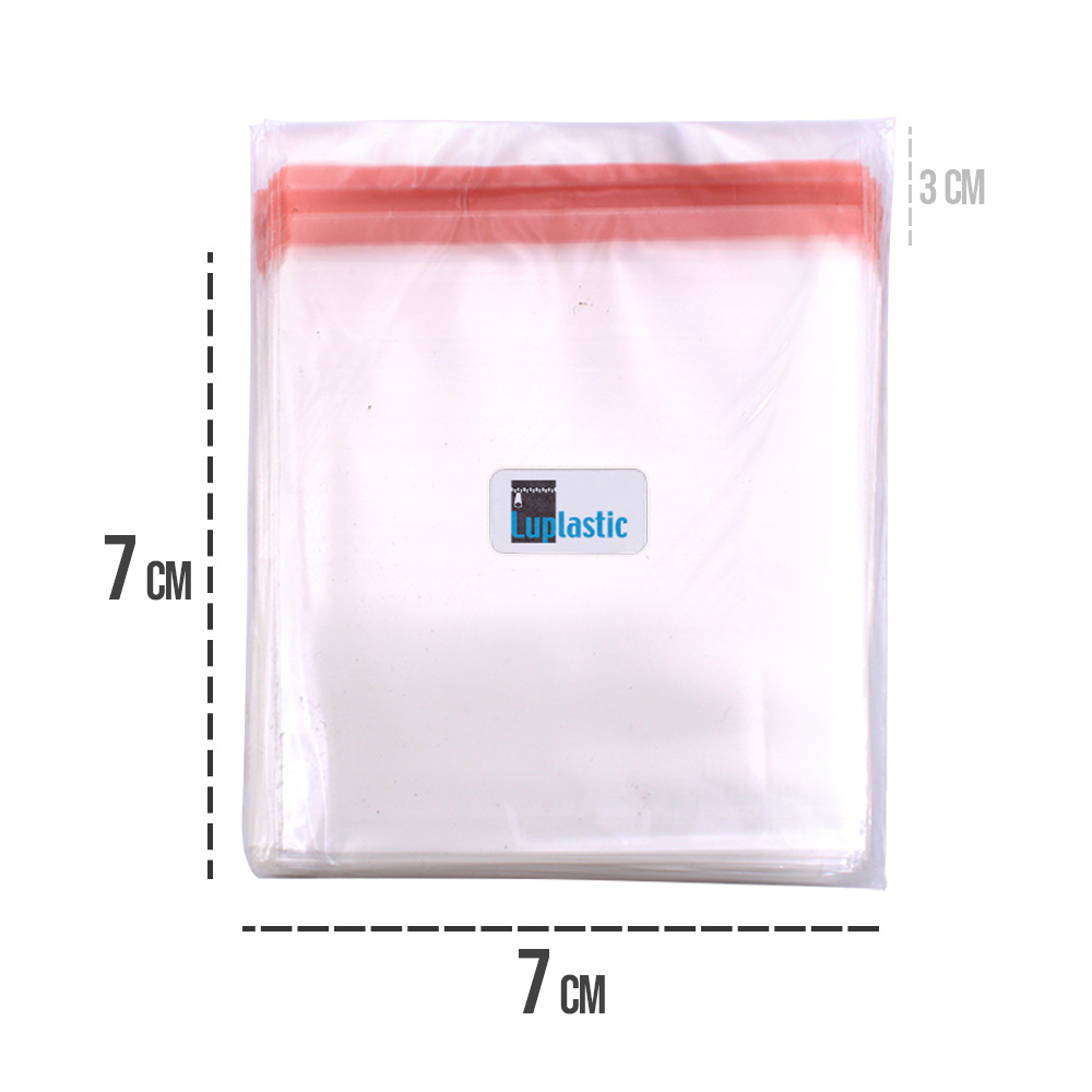 Saco Plástico Adesivado Transparente 7x7 cm Pacote de 1.000 un em Oferta na Shopee