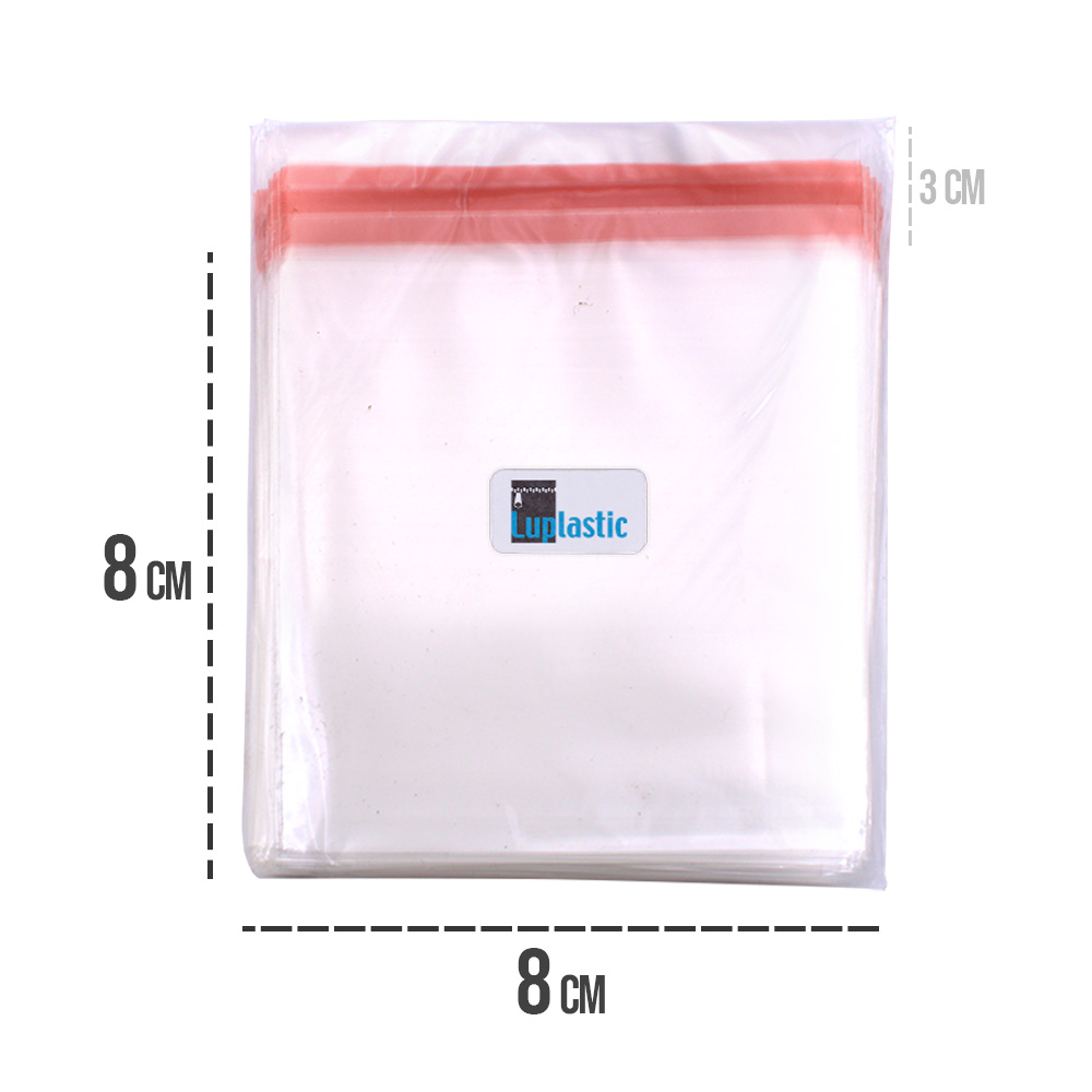 Saco Plástico Adesivado Transparente 8x8 cm Pacote de 1.000 un em Oferta na Shopee
