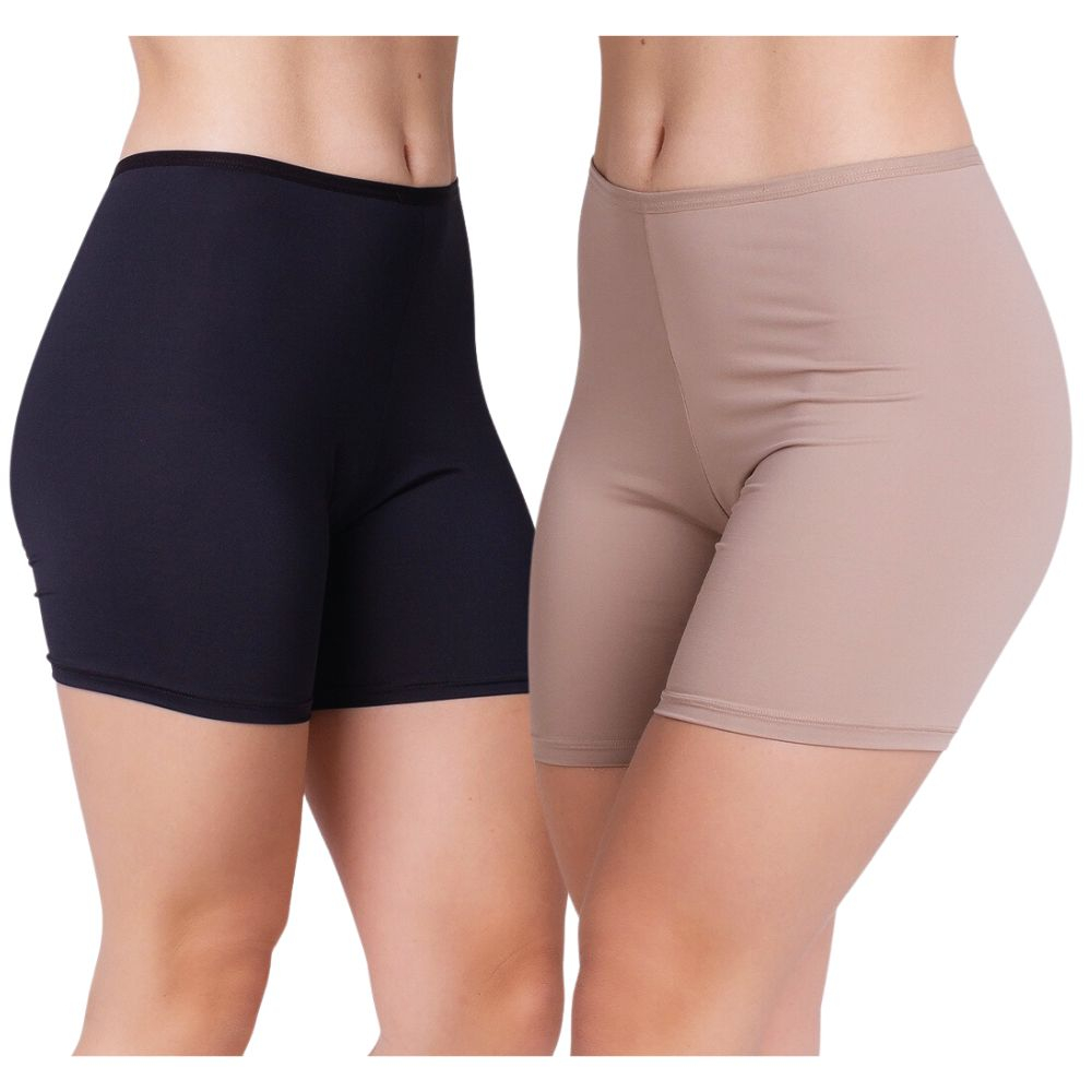 Kit 2 Anagua Shortinho Segunda Pele Modeladora Calcinha Short Lingerie