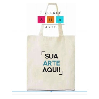 10 Sacola Ecobag Algodão cru 30x30cm personalizada
