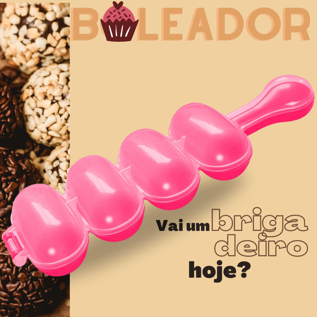 Boleador de Docinhos Maquina Manual de Brigadeiro Beijinho Bicho de Pé Perfeito Redondinho