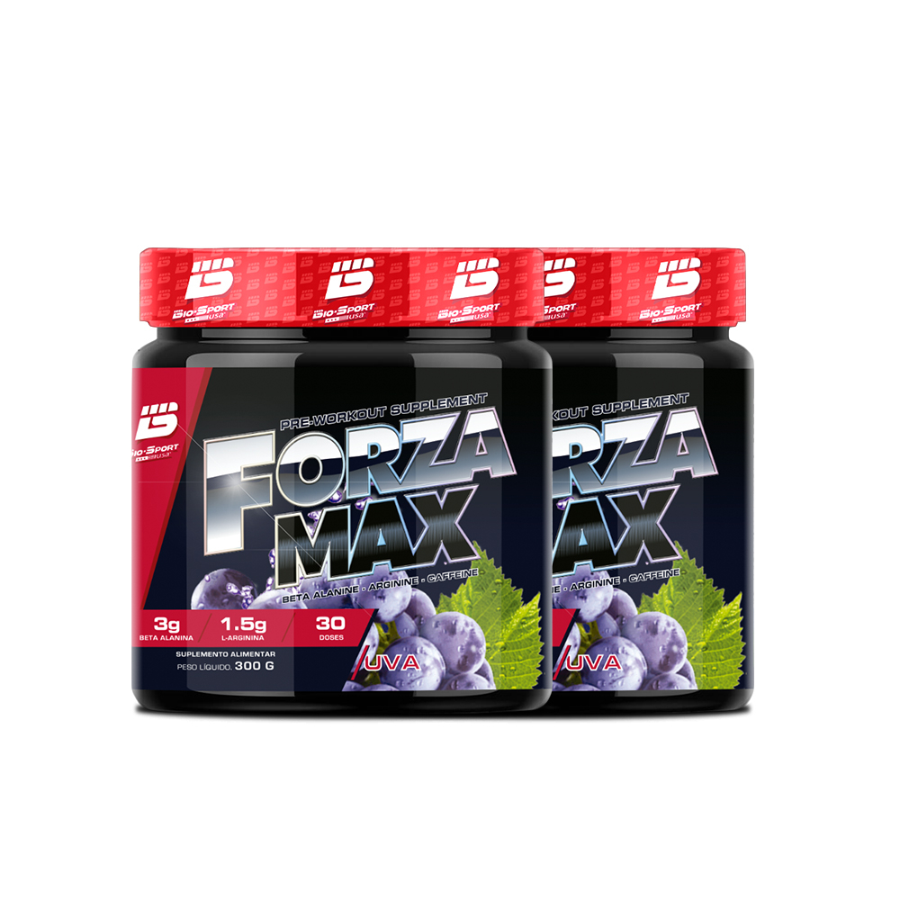 Kit 2x Pré-Treino Termogênico Forza Max 300g - Bio Sport USA