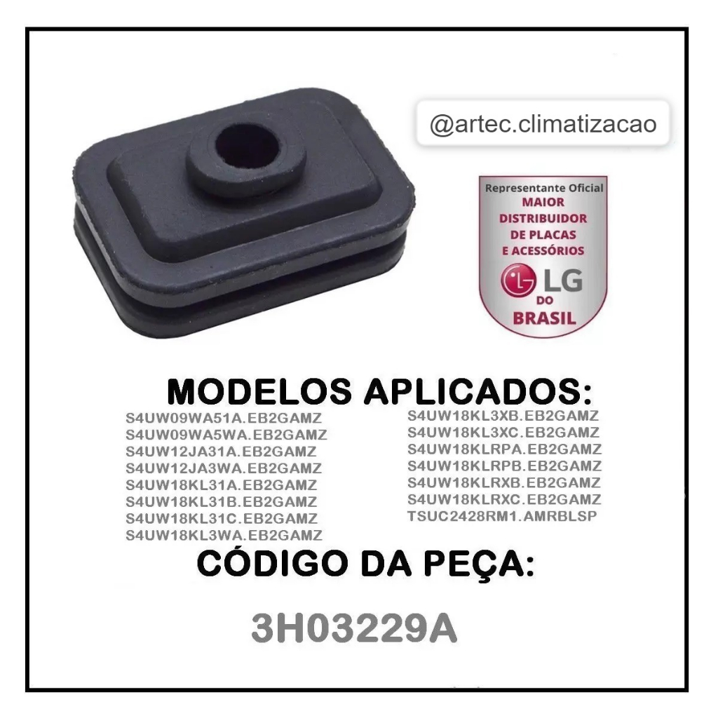 Kit 4 Calços Borracha Conde Ar Condicionado Split Coxim