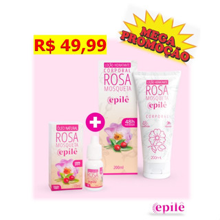 1 Óleo de Rosa Mosqueta Epilê + 1 Loção Hidratante de Rosa Mosqueta Epilê