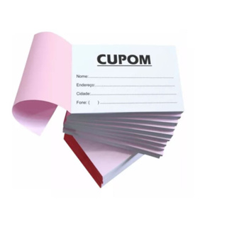 Kit  c/ 5 Blocos de Cupom para Sorteio Urna c/ 100 Folhas cada em Oferta na Shopee