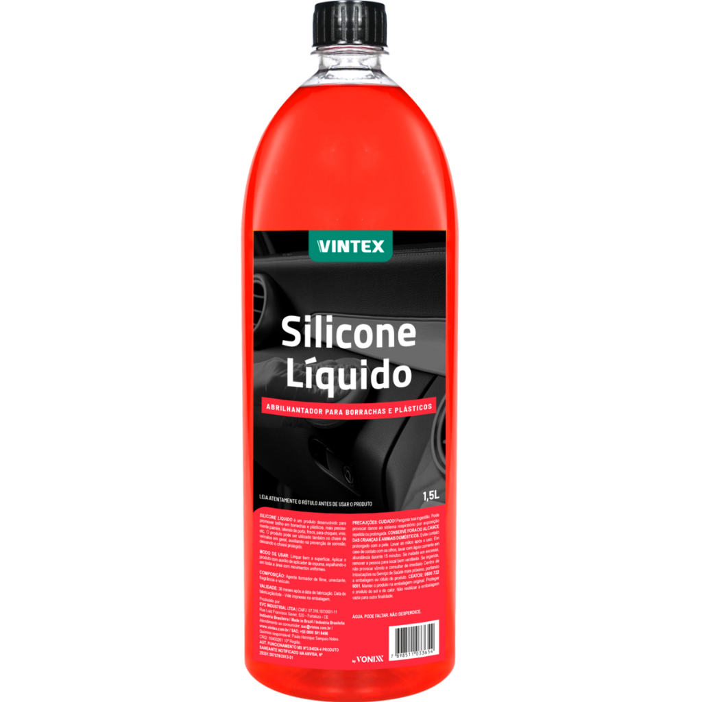 Silicone Líquido Revitalizador de Plásticos e Borrachas 1,5L Vintex - Spare Parts and Accessories for Vehicles