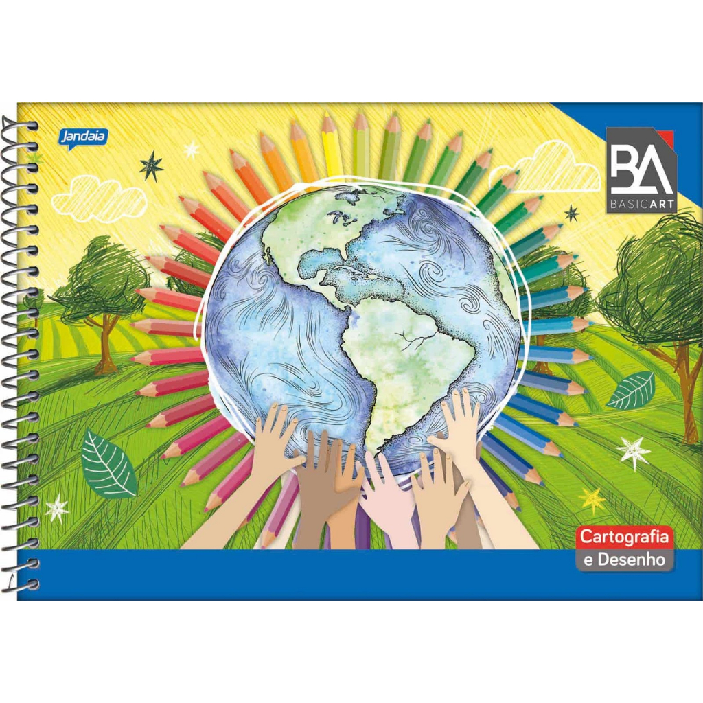 CADERNO DESENHO ESPIRAL 275X200MM FLEX  CADERNO CARTOGRAFIA 96FLS 05/PT