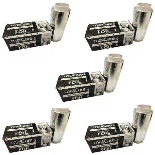 Kit 5 Rolo Papel Alumínio 50 Metros Para Mechas Cabeleireiro Profissional