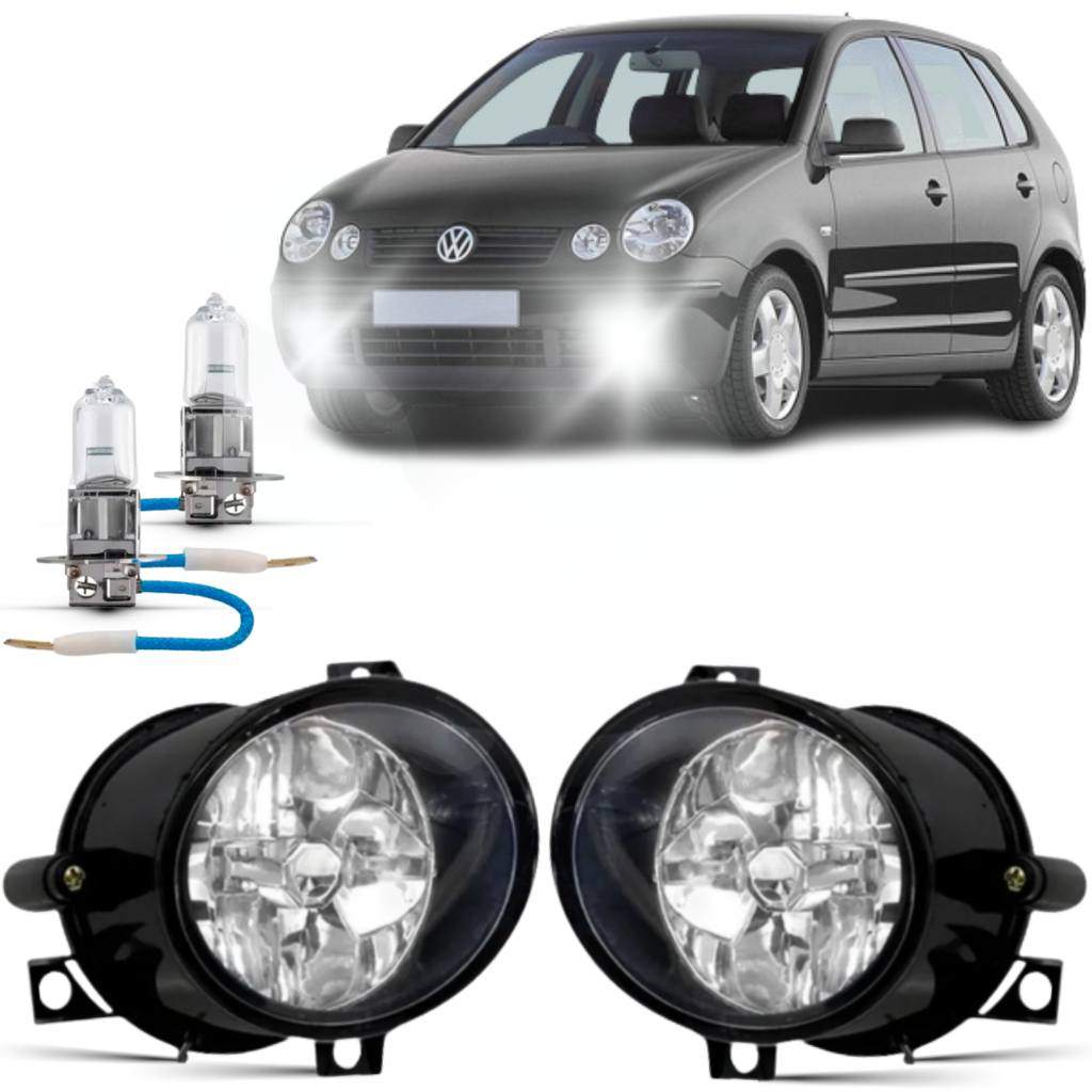 Par Farol Milha Volkswagen Polo G4 2003 2004 2005 2006 + Lâmpada