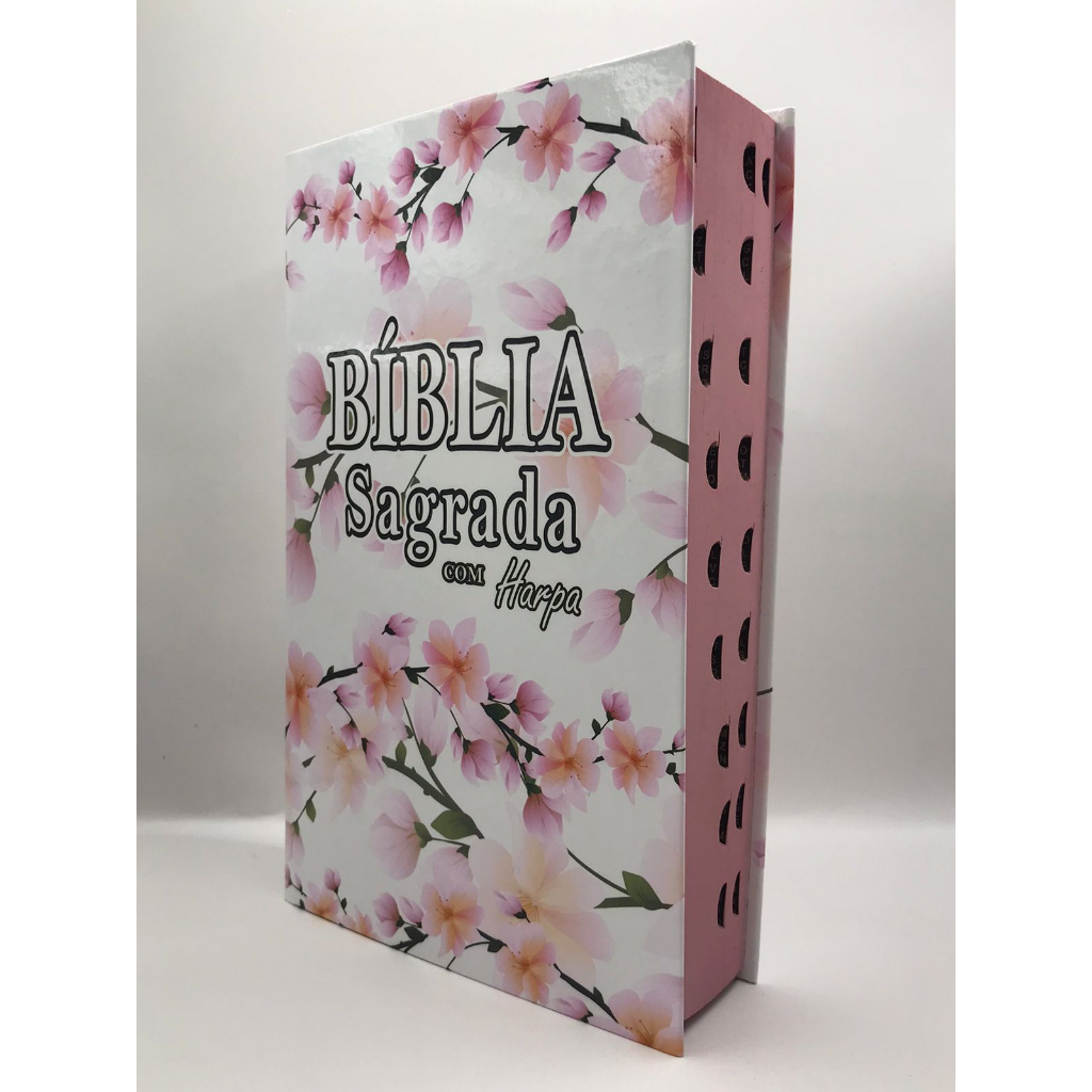 Bíblia Sagrada Tamanho Médio 12,5x19 cm Com Harpa Palavras de Jesus em Vermelho Capa Dura Flores em Oferta na Shopee