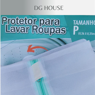 Saco Protetor Para Lavar Roupas (35 x 26 cm) Ideal Para Lingerie Roupa Íntima Tecido Delicado - Tela Papa Bolinha
