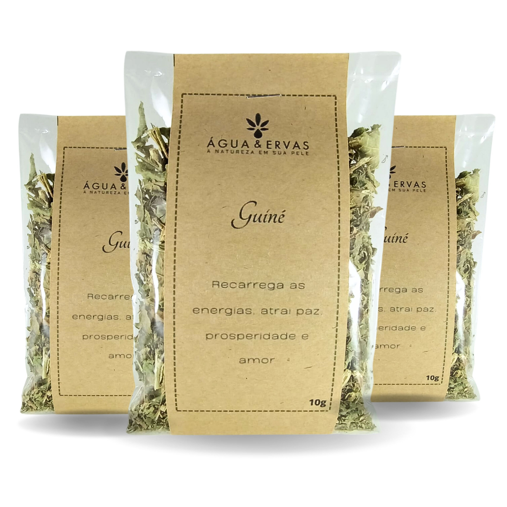 Kit 3 Pacotes Ervas de Banho Limpeza Purificação | Guiné In Natura Defumação