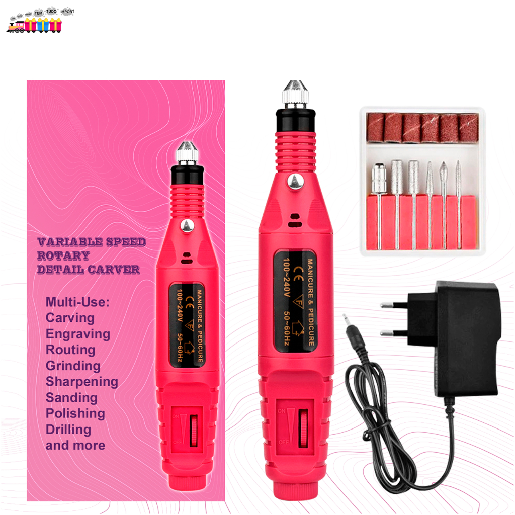 Lixadeira Motor Caneta Bivolts de Unha Profissional Lixa Elétrica Motor Bivolt Manicure e Pedicure em Oferta na Shopee