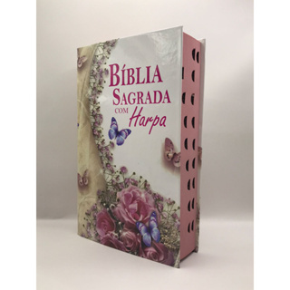 Bíblia Sagrada Tamanho Médio 12,5x19 cm Com Harpa Palavras de Jesus em Vermelho Capa Dura Vaso em Oferta na Shopee