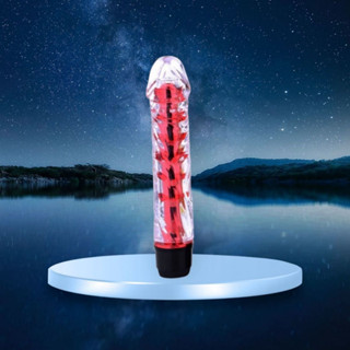 Vibrador Translúcido E Transparente Com Textura Estimuladoras E Glande 175 X 25 X 35 Mm Silicone Multivelocidade