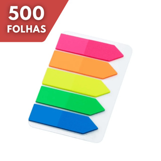 100/500 Marcador De Página 5 cores Lembrete Adesivo Organizador Prático Estudo Escritório em Oferta na Shopee