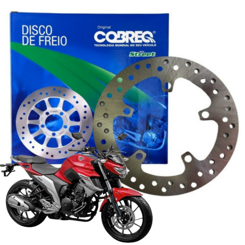 Disco Freio Traseiro Yamaha Fazer 250 2005 2006 2007 2008 2009 a 2015 2016 Original Cobreq 0006dis