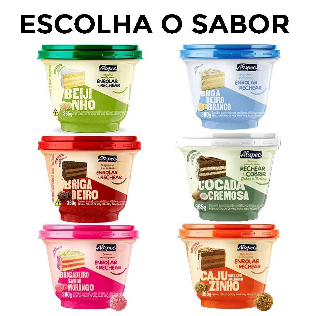 Doce Pronto para Enrolar Diversos Sabores Brigadeiro - Alispec