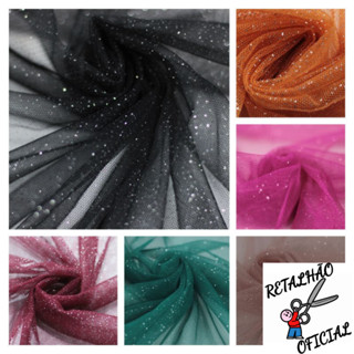 7 Metros Tecido Tule com Brilho 1,5M Largura Tule Glitter