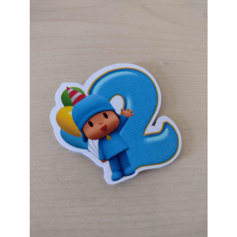15 Apliques 5cm para Mini Tubete - Pocoyo