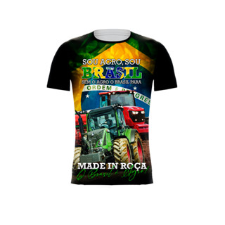 Camiseta Sou Agro, Sou Brasil Sem O Agro O Brasil Para Cores