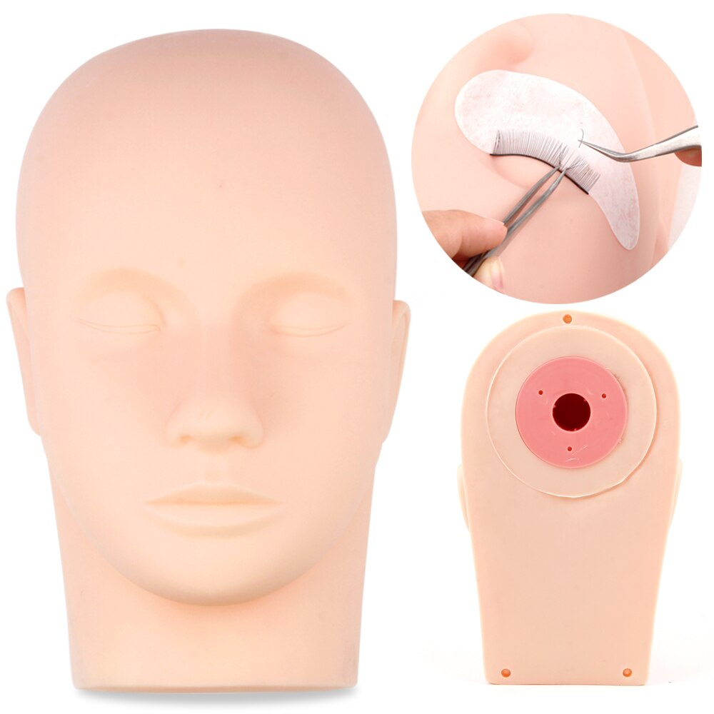 Cabeça De Treino Micropigmentação Alongamento/Extensão De Cílios Maquiagem Silicone Profissional