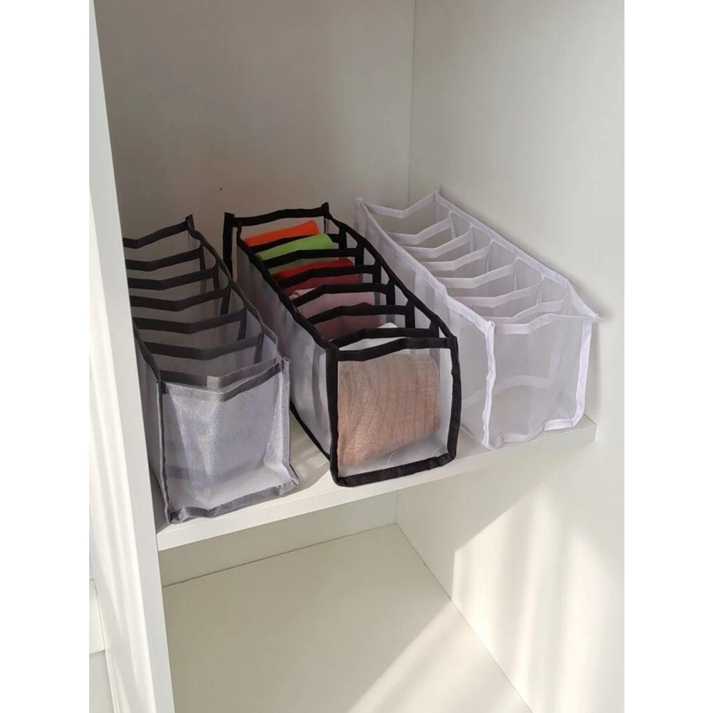 Kit 3 Organizadores De Gaveta 11 Divisórias Roupas e Lingeries