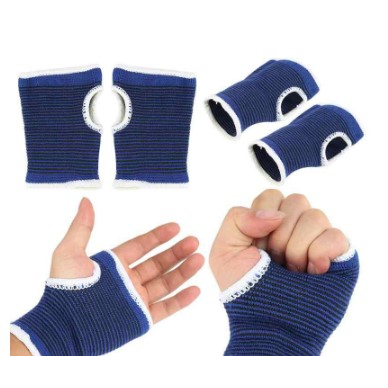 Par Munhequeira Academia Tensor de Pulso e Mão Anatômica Flexível Esportiva azul pronto entrega