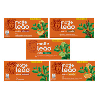Combo Chá Matte Leão e 5 Sabores - 5 Caixas / 125 Sachês
