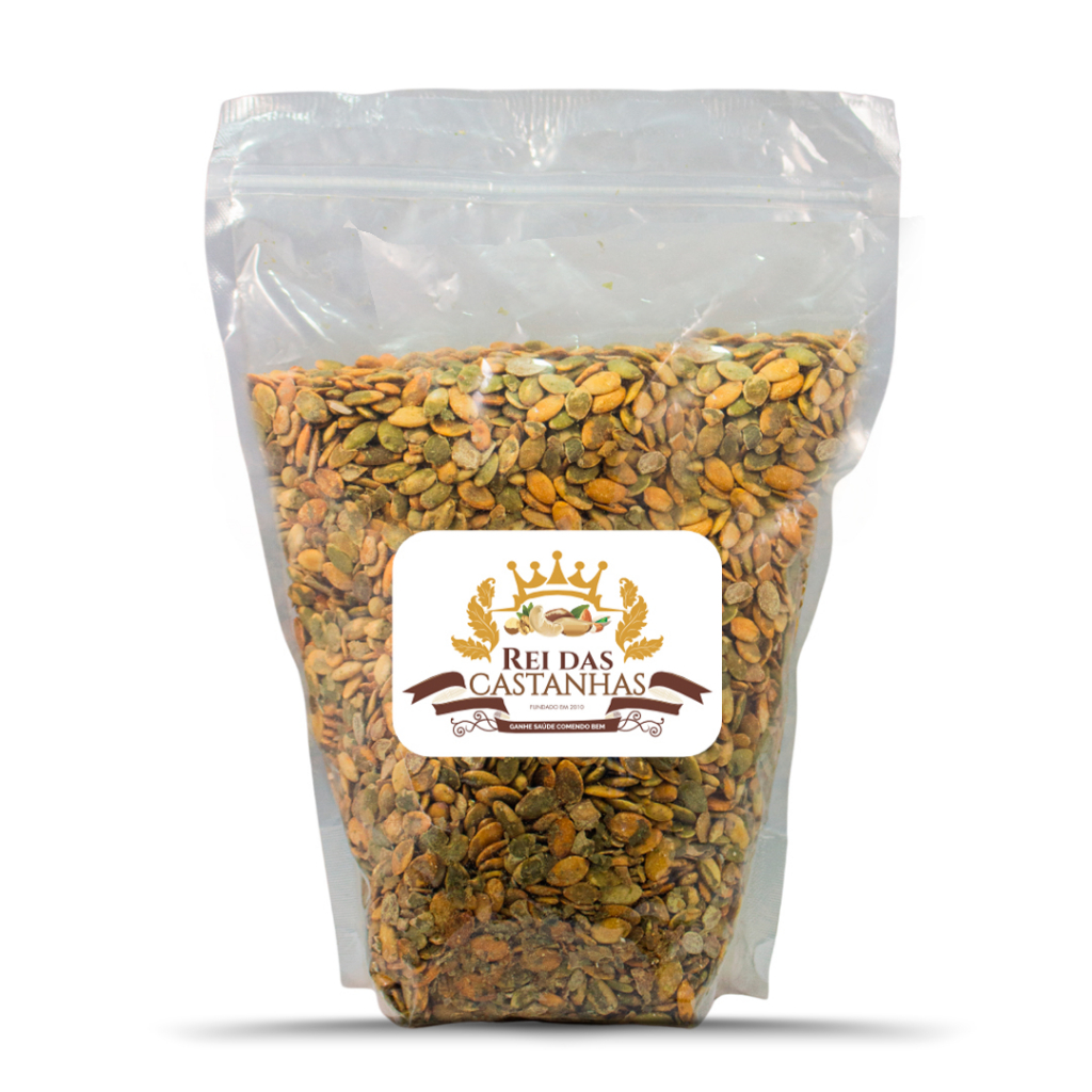 Semente de Abóbora Premium Sem Casca SEM SAL [COM ATM] - 500G/1KG - Indústria Rei das Castanhas