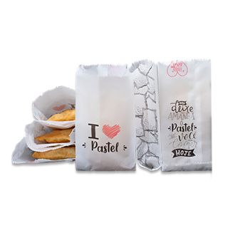 Saco de Papel para Pastel Grande 13x24x6cm com Barreira de Gordura para Pastelarias 100un em Oferta na Shopee