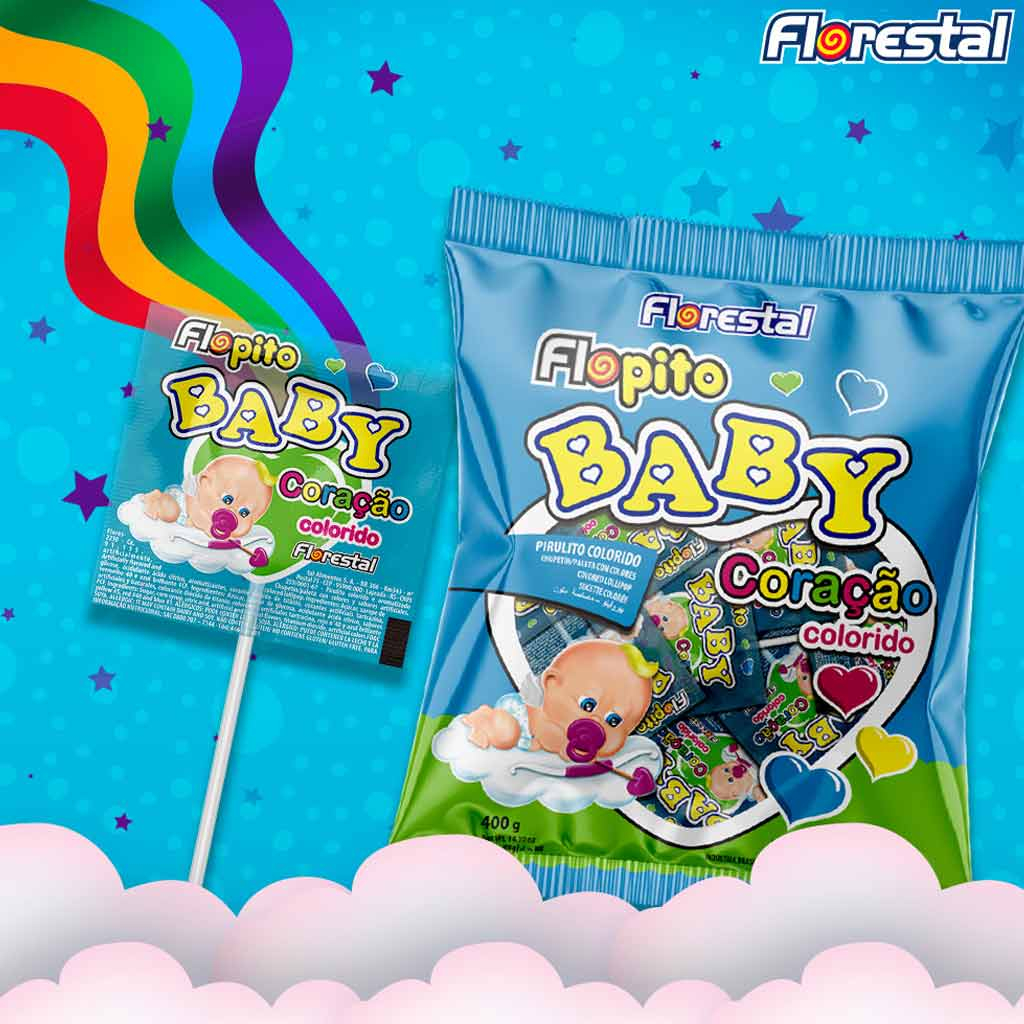Pirulito Flopito de Coração Baby Escolha o Sabor 200g - Florestal · foto 2