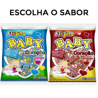 Pirulito Flopito de Coração Baby Escolha o Sabor 200g - Florestal