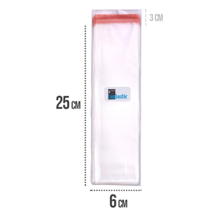 Saco Plástico Adesivado Transparente 06x25 cm Pacote de 1.000 un em Oferta na Shopee