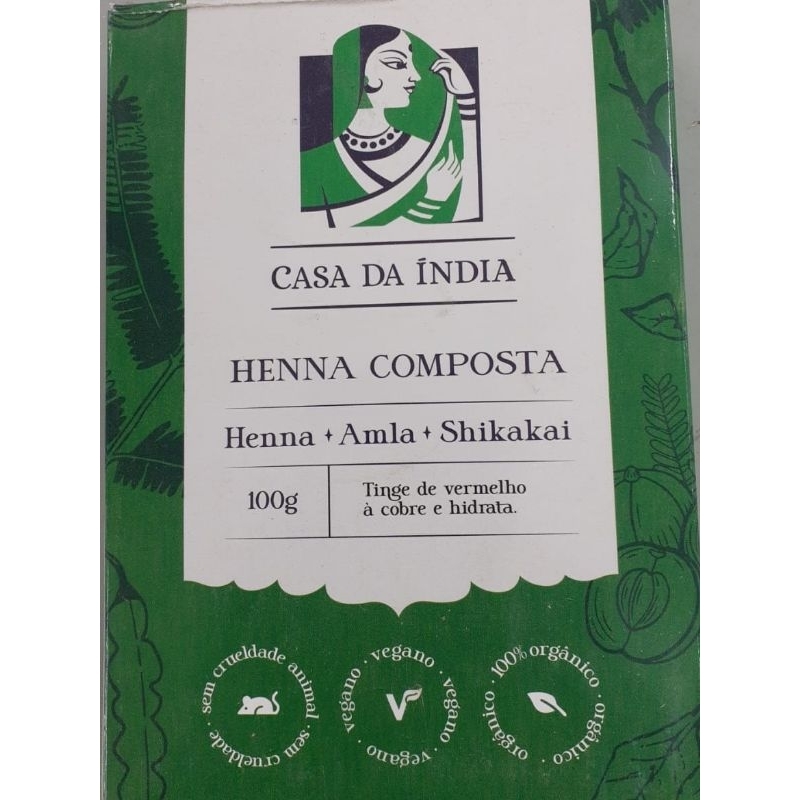 Henna Composta Casa da Índia em Oferta na Shopee