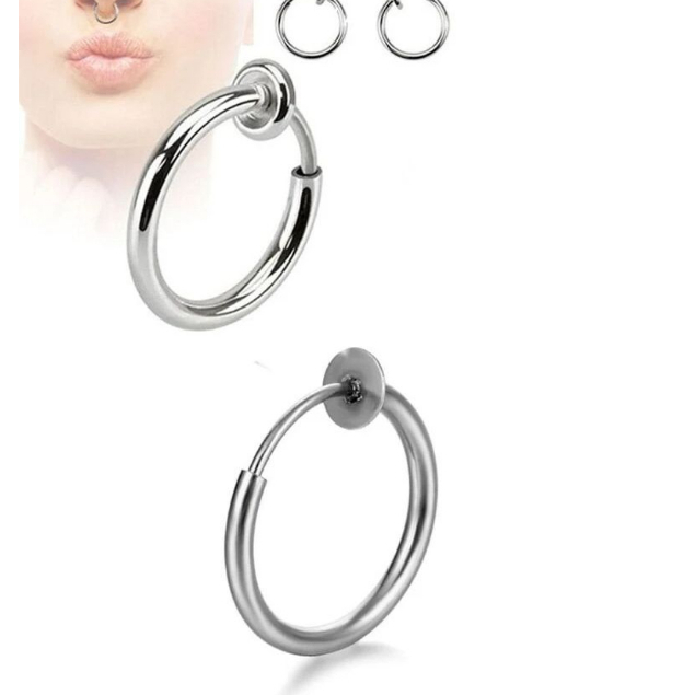 1 Unidade Brinco de pressão Masculino Feminino Argolinha
