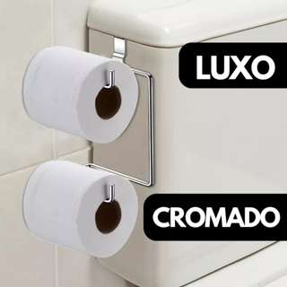 Suporte Papel Higiênico Duplo Para Caixa Acoplada Cromado em Oferta na Shopee