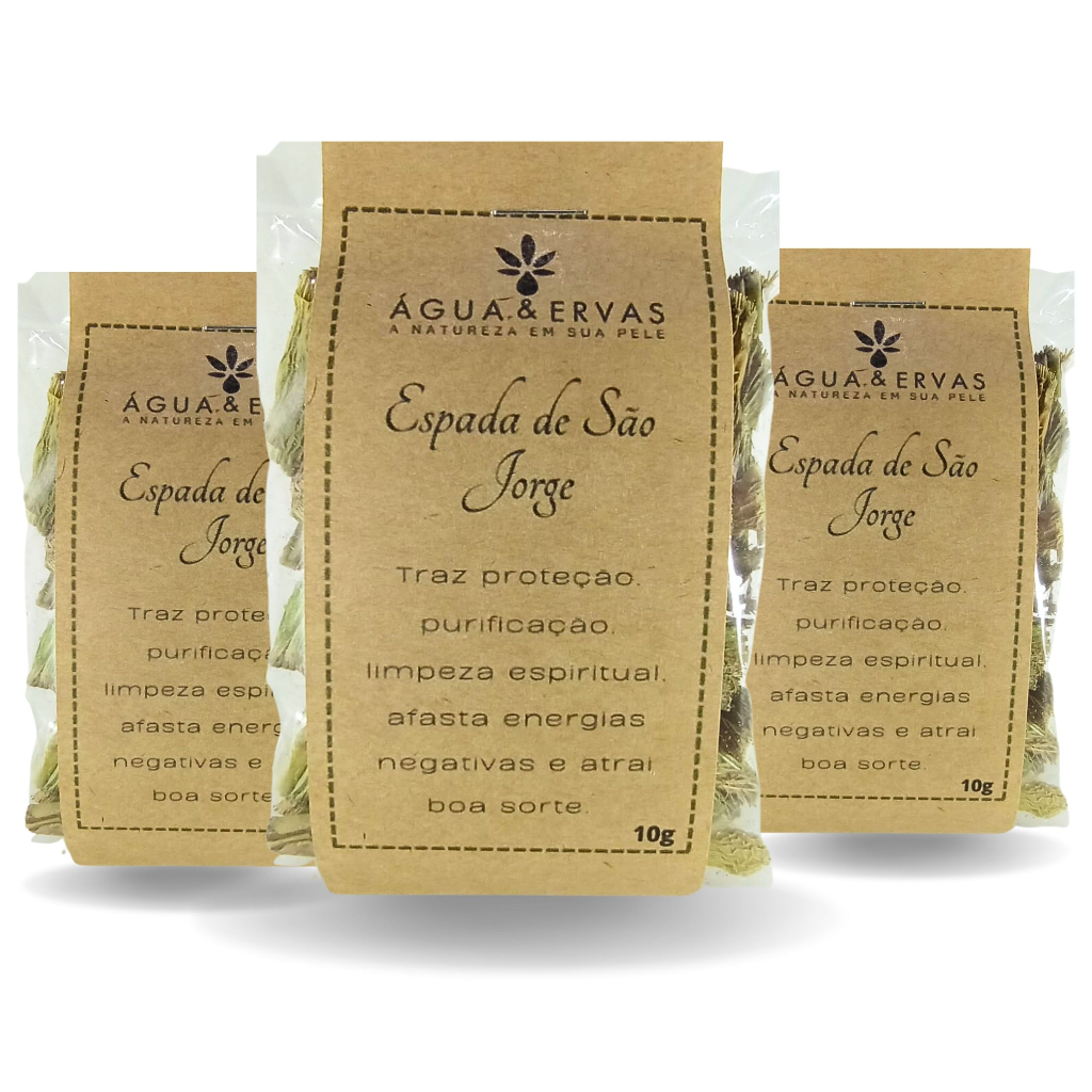 3 Pacotes Ervas para Banho Espada São Jorge | Fitoenergética em Oferta na Shopee