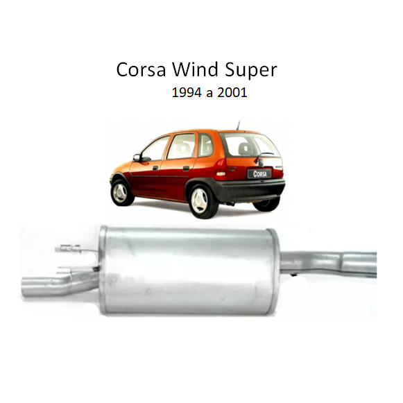 Escapamento Silencioso Corsa Wind Super 94 95 96 97 98 99 2000 2001