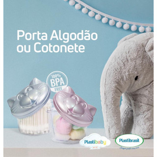 Porta Algodão/Porta Cotonete Acrílico