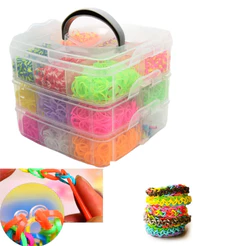 Kit Fabrica Maleta 3000 Elásticos Pulseiras Presente Cabelos Fino