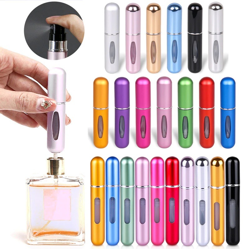 Mini Atomatizador de Perfume Spray Frasco Recarregável 5ml