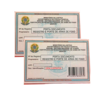 2X Protetor de Documento Porte de Arma Registro de Arma CAC SR PF PI em Oferta na Shopee