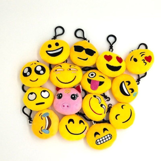 Kit 12 Chaveiro emoji pelúcia ,unidade,casa,carro,chave,mochila,chaveiro personalizado em Oferta na Shopee